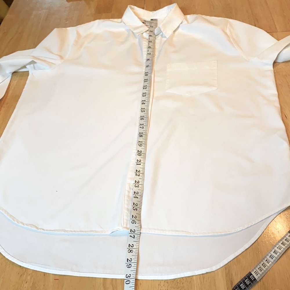 Madewell White Long Sleeve Basic Button Down High… - image 8